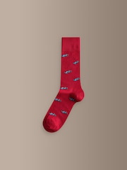 Red/Green/Blue Signature Patterm Socks 4 Pack - Image 5 of 7