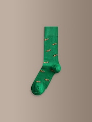 Red/Green/Blue Signature Patterm Socks 4 Pack - Image 6 of 7