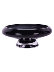 Libra Interiors Black Monthly Promo Noir Glass Bowl 26cm - Image 2 of 5
