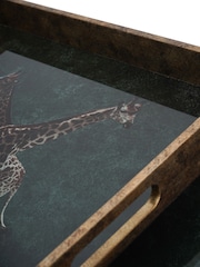 Libra Interiors Green Giraffe Decorative Set of 2 Nesting Trays - Image 6 of 6