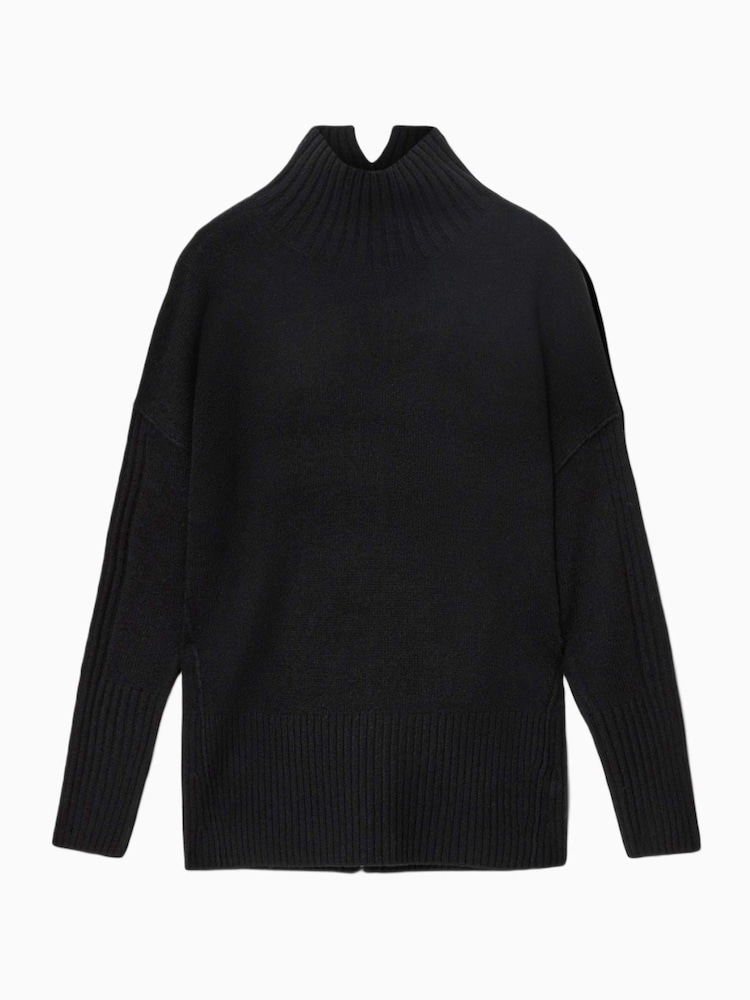 AllSaints Black Ester Roll Neck Jumper - Image 8 of 8 AllSaints Black Ester Roll Neck Jumper - Image 8 of 8