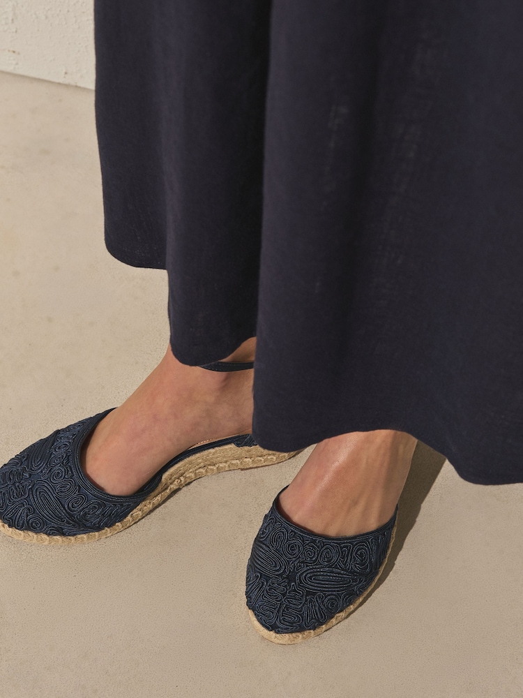 Navy Forever Comfort® Closed Toe Swirl Wedge - Image 2 of 10