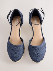 Navy Forever Comfort® Closed Toe Swirl Wedge - Image 7 of 10