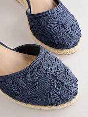 Navy Forever Comfort® Closed Toe Swirl Wedge - Image 9 of 10