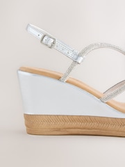 Silver Forever Comfort® Jewelled Wedges - Image 6 of 8