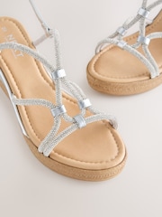Silver Forever Comfort® Jewelled Wedges - Image 7 of 8