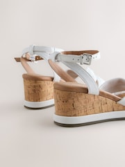 Weiß - Forever Comfort® Leather Low Cork Wedges - Bild 4 von 5