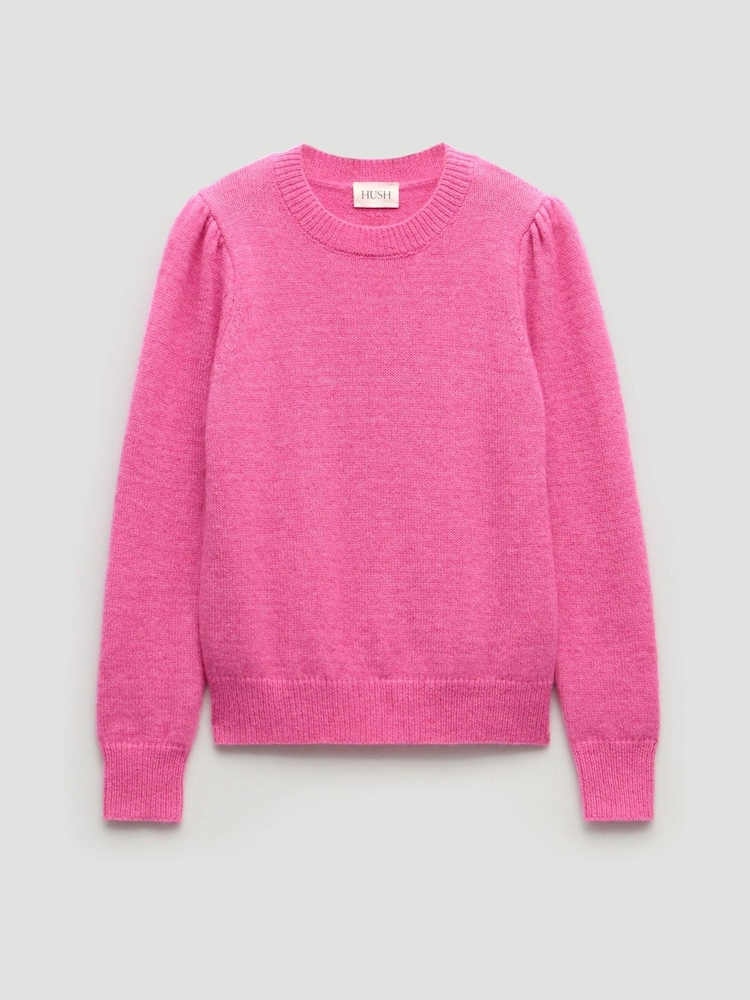 Hush Pink Gathered Shoulder Wool Blend Jumper - Image 6 of 6 Hush Pink Gathered Shoulder Wool Blend Jumper - Image 6 of 6