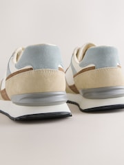 Neutral Colour Trainers with Suede Trim - Image 6 of 7