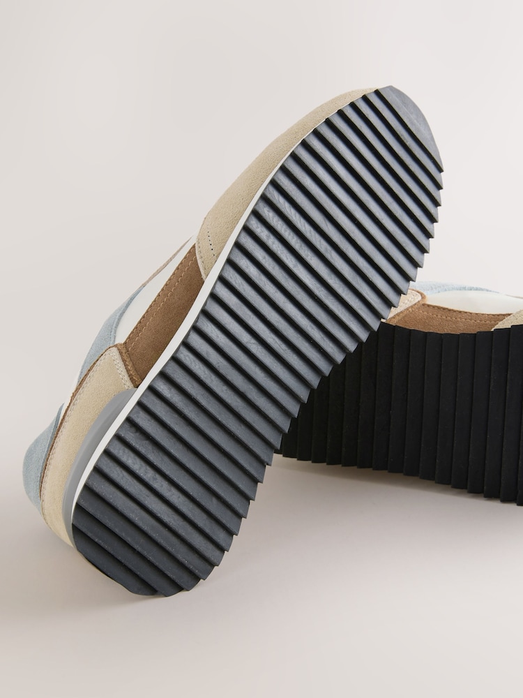 Neutral Colour Trainers with Suede Trim - Image 7 of 7 Neutral Colour Trainers with Suede Trim - Image 7 of 7