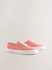 Coral/Red Canvas CVO Trainers - Image 1 of 5