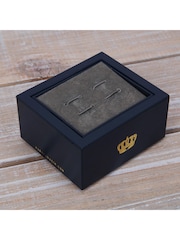 Widdop Silver Pair of Rugby Ball Cufflinks Gift Boxed - Image 2 of 4