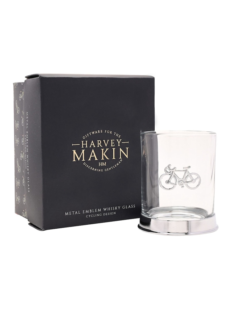 Widdop Clear Harvey Makin Cycling Whisky Glass - Image 1 of 2