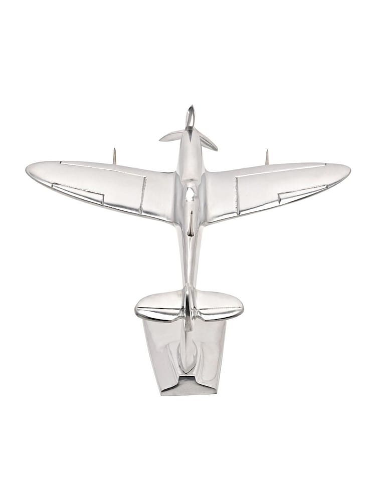 Widdop Silver Military Heritage 10" Metal Model Spitfire - Image 3 of 3