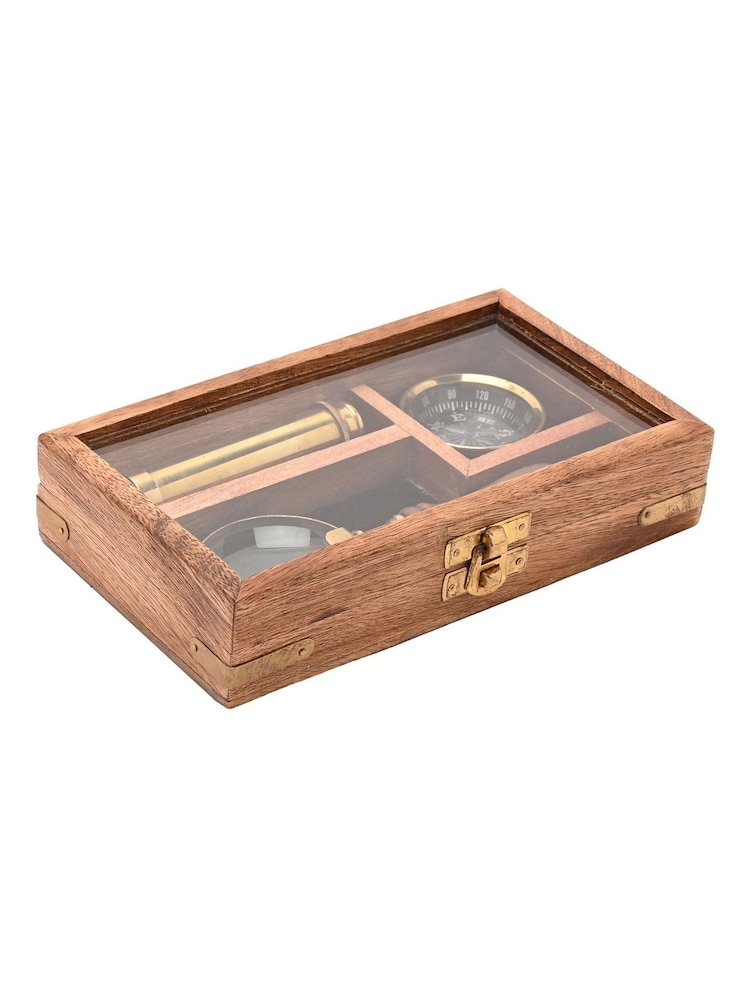 Widdop Brown Harvey Makin Telescope Compass Magnifying Glass Set - Image 4 of 4 Widdop Brown Harvey Makin Telescope Compass Magnifying Glass Set - Image 4 of 4