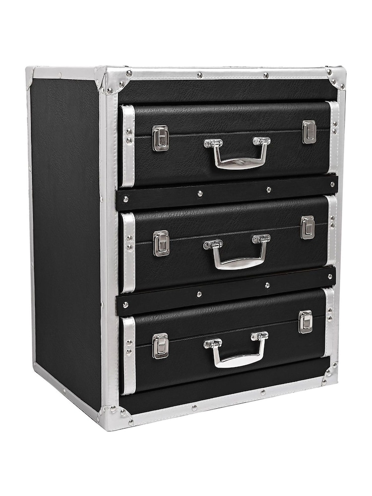 Widdop Black Harvey Makin 3 Drawer Storage Box - Image 1 of 3 Widdop Black Harvey Makin 3 Drawer Storage Box - Image 1 of 3