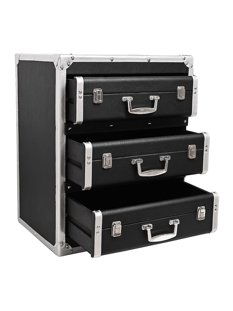 Widdop Black Harvey Makin 3 Drawer Storage Box - Image 2 of 3 Widdop Black Harvey Makin 3 Drawer Storage Box - Image 2 of 3