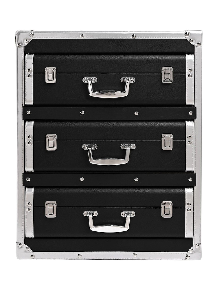 Widdop Black Harvey Makin 3 Drawer Storage Box - Image 3 of 3 Widdop Black Harvey Makin 3 Drawer Storage Box - Image 3 of 3