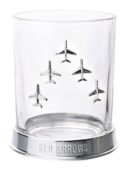 Widdop Clear RAF Glass & Metal Whiskey Tumbler Red Arrows - Image 1 of 2