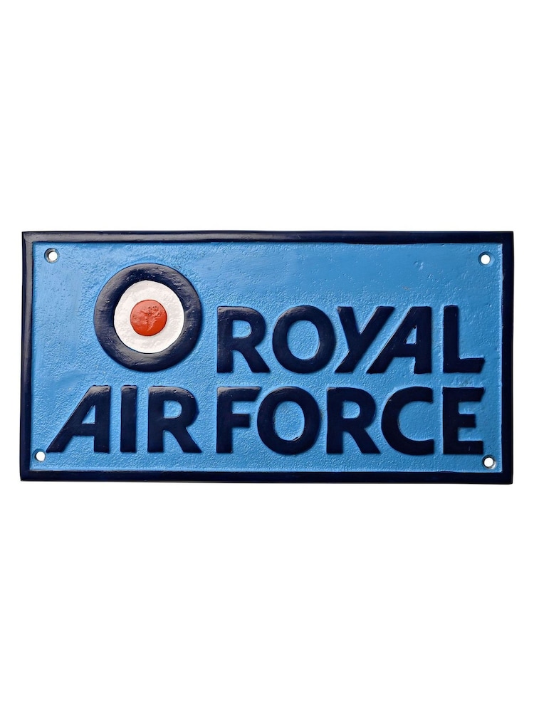 Widdop Blue RAF Cast Aluminium Plaque Royal Air Force - Image 1 of 1