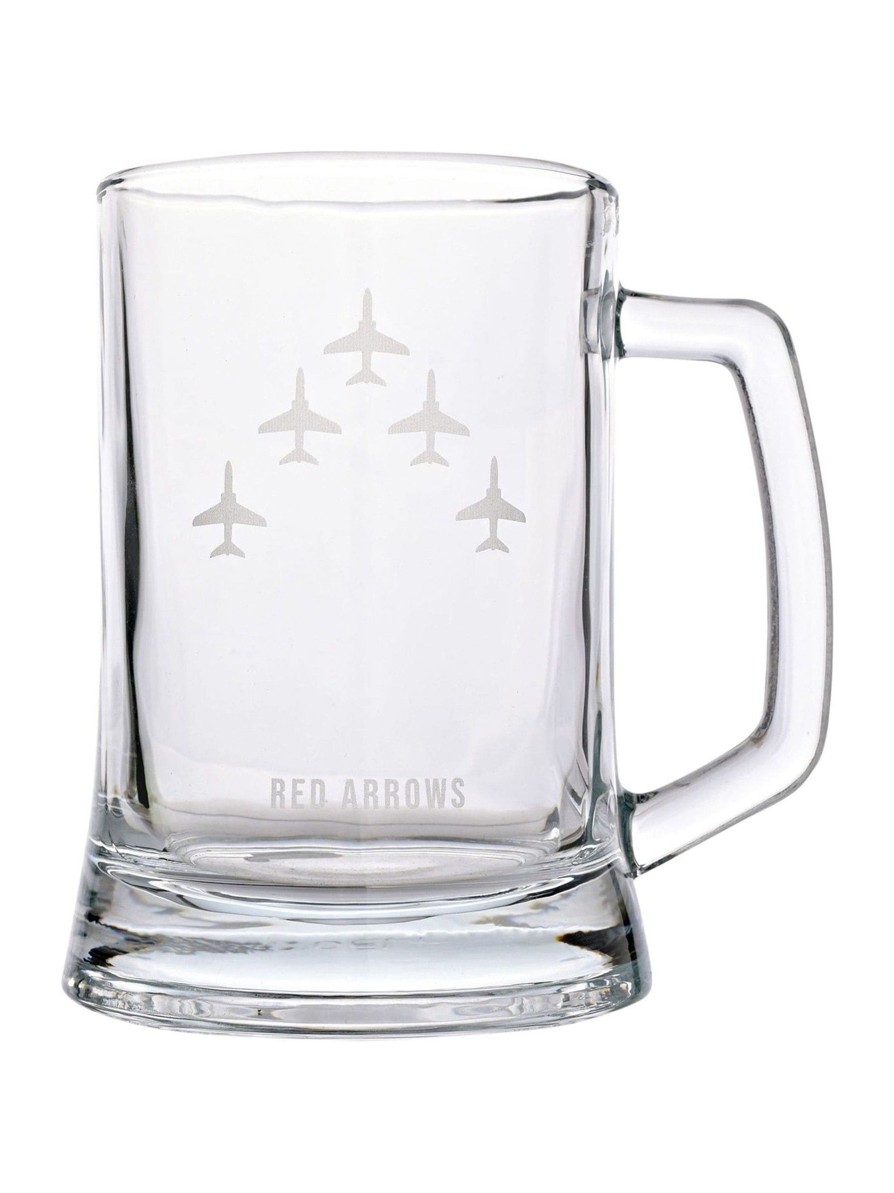 Harvey Makin Unisex Clear Widdop Raf Etched Tankard - Red Glass Arrows - Image 5