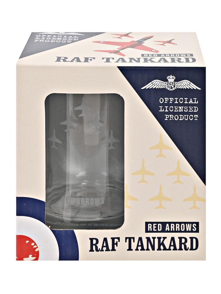 Widdop Clear RAF Etched Tankard - Red Glass Arrows - Image 2 of 2 Widdop Clear RAF Etched Tankard - Red Glass Arrows - Image 2 of 2