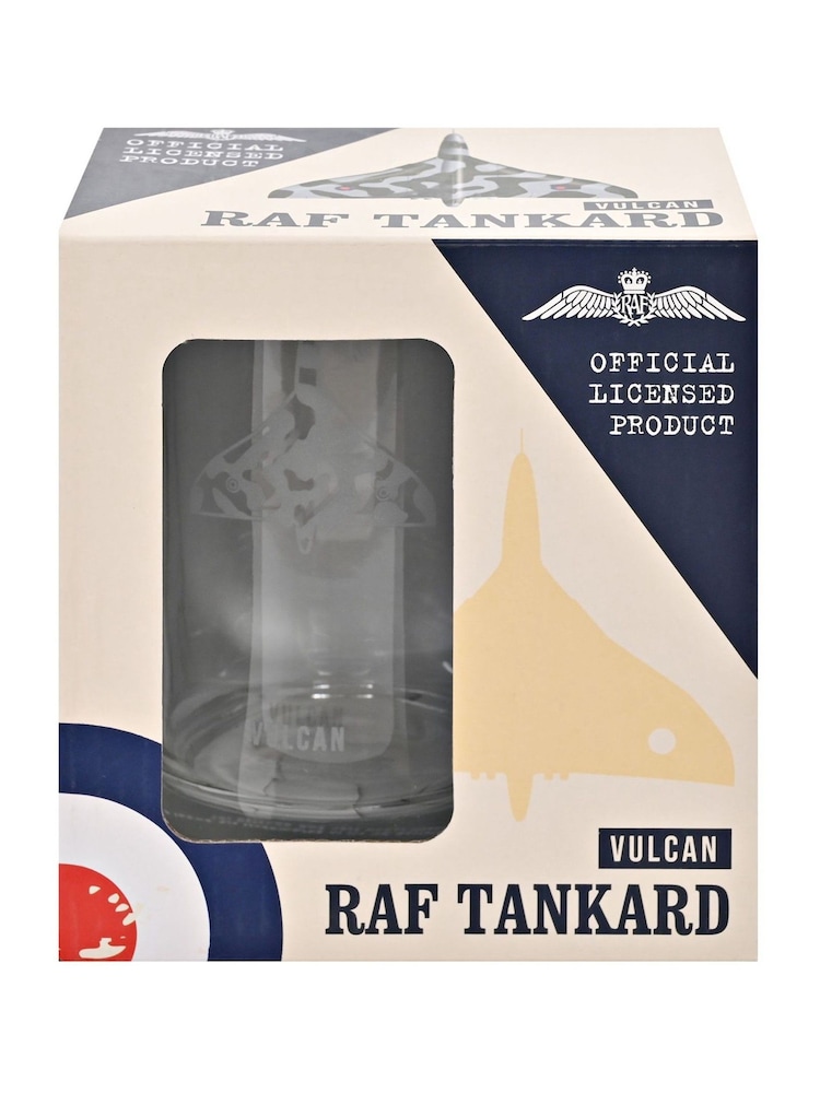 Widdop Clear RAF Etched Glass Tankard - Vulcan - Image 2 of 2 Widdop Clear RAF Etched Glass Tankard - Vulcan - Image 2 of 2