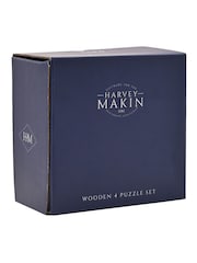 Widdop Brown Harvey Makin Wooden 4 Puzzle Set - Image 6 of 6
