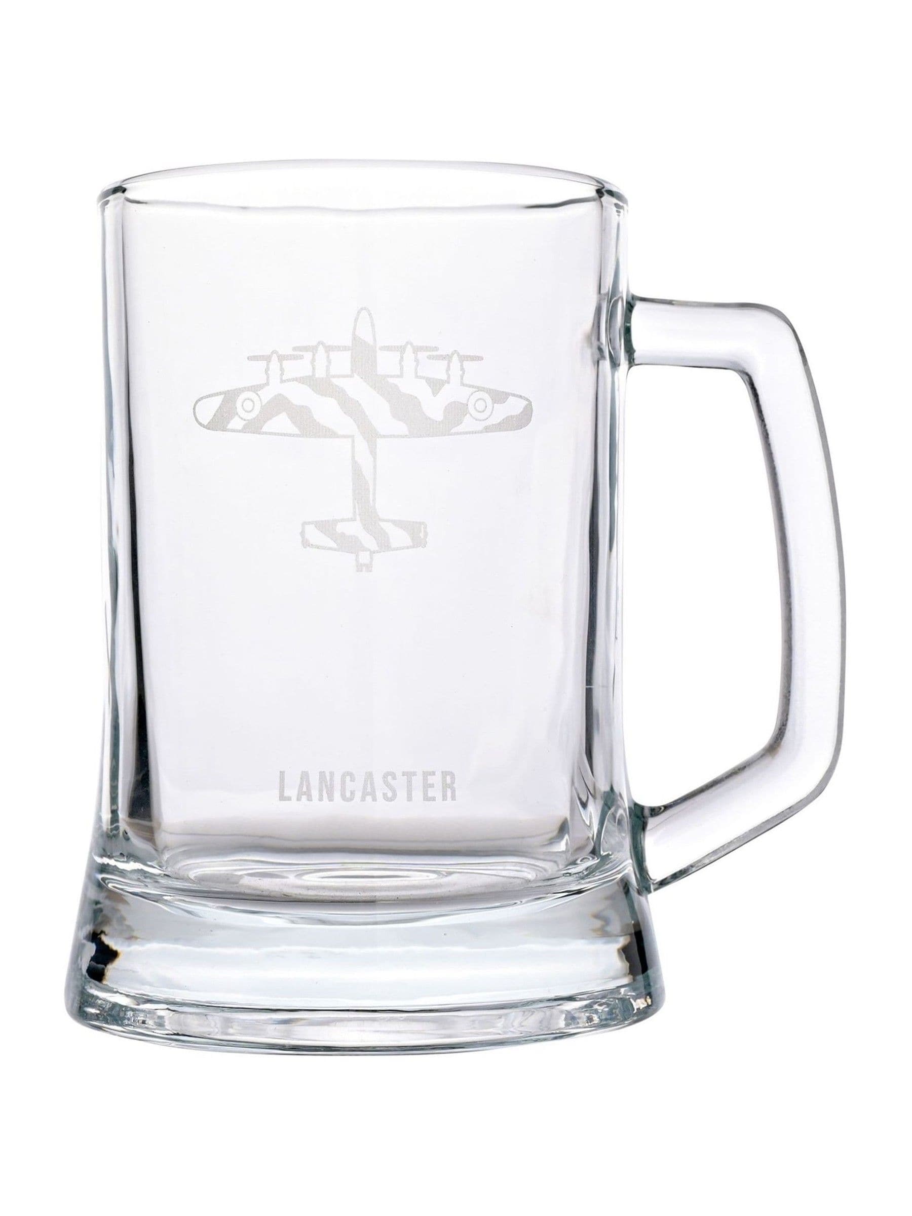 Widdop and Co Officially Licensed Royal Air Force RAF Glass Tankard - Lancaster - Etched Graphic Drinking Beer Mug - Home Bar, Kitchen & Dining Accessory for Men, History & Aviation - 480ml / 16oz. - Image 5