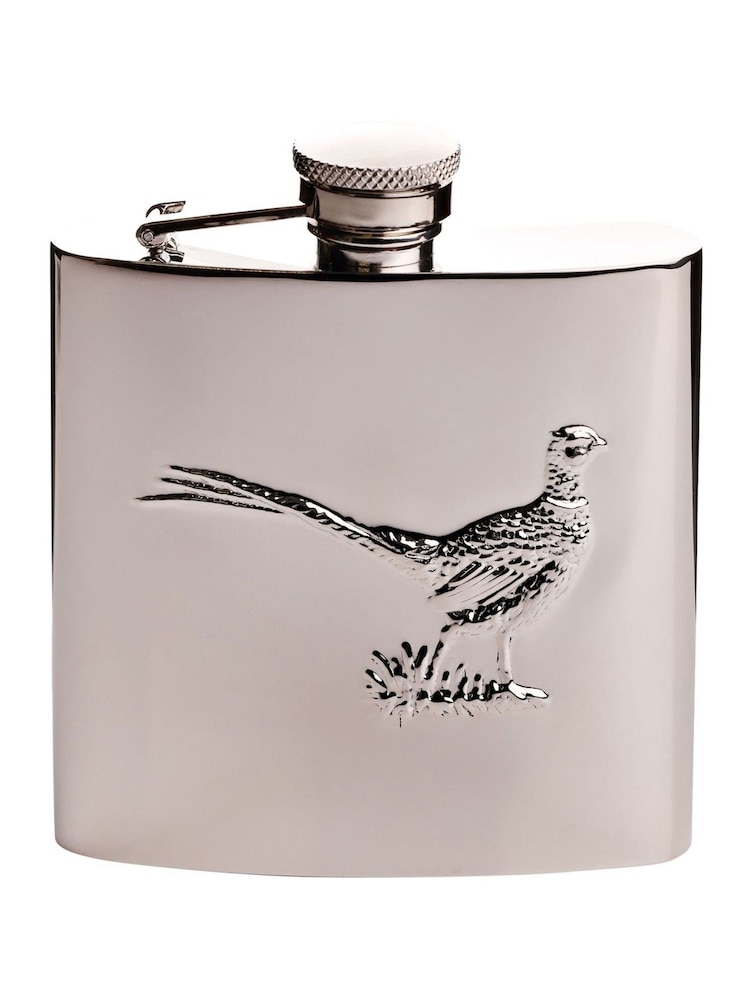 Widdop Silver Harvey Makin Classic Luxury Pheasant Hip Flask - Image 1 of 1 Widdop Silver Harvey Makin Classic Luxury Pheasant Hip Flask - Image 1 of 1