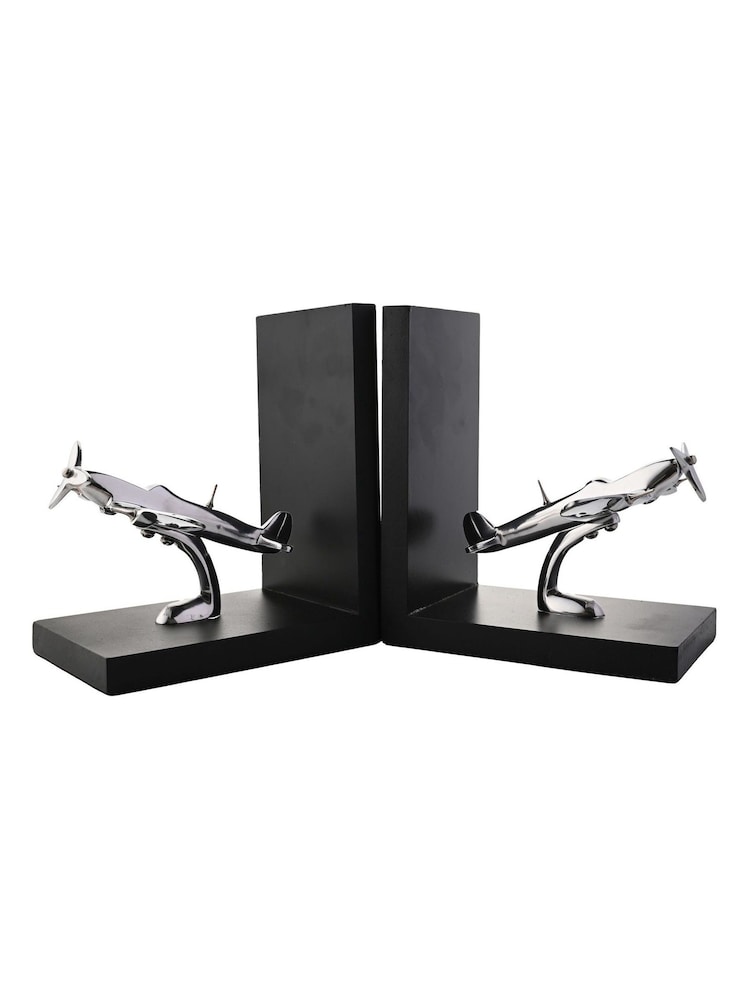 Widdop Black Military Heritage Spitfire Bookends - Image 1 of 2