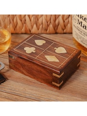 Widdop Brown Harvey Makin Pack of Playing Cards In Wooden Box - Image 2 of 6