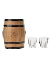 Widdop Clear 10oz Whiskey Glasses in Rustic Wooden Cask - Image 2 of 5