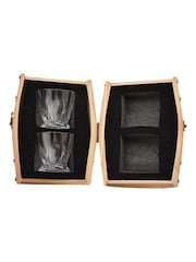 Widdop Clear 10oz Whiskey Glasses in Rustic Wooden Cask - Image 5 of 5