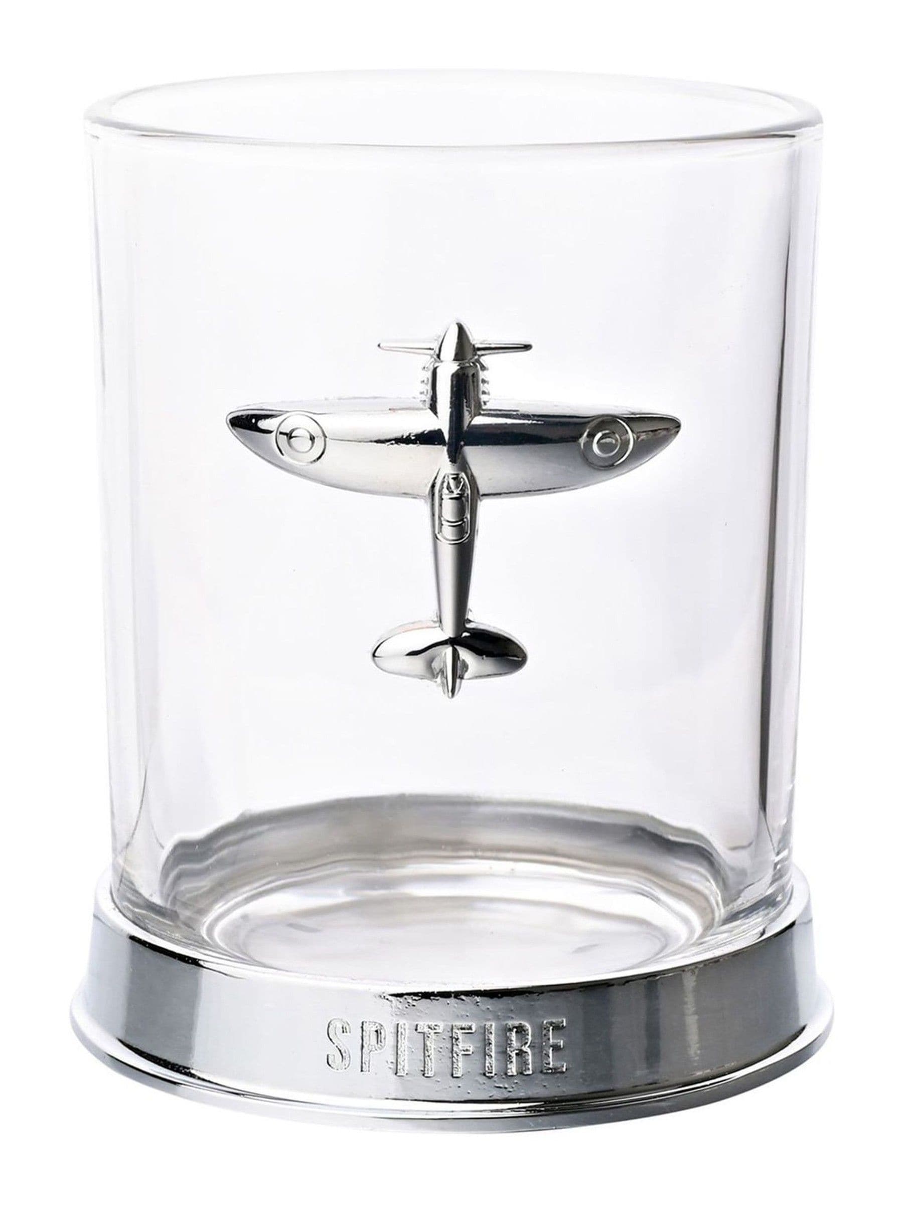 Raf Glass And Metal Whiskey Tumbler Spitfire - Image 3