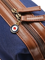 Widdop Blue RAF Canvas & Faux Leather Washbag - Image 4 of 4