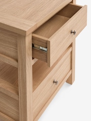 Natural Oak Effect Malvern 2 Drawer with Shelf Bedside Table - Image 7 of 7