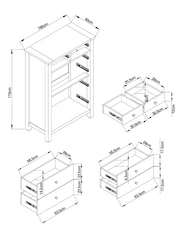 Natural Oak Effect Malvern 6 Drawer Chest of Drawers - Image 4 of 8