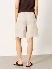FatFace Amberly Stone Linen Shorts - Image 2 of 6
