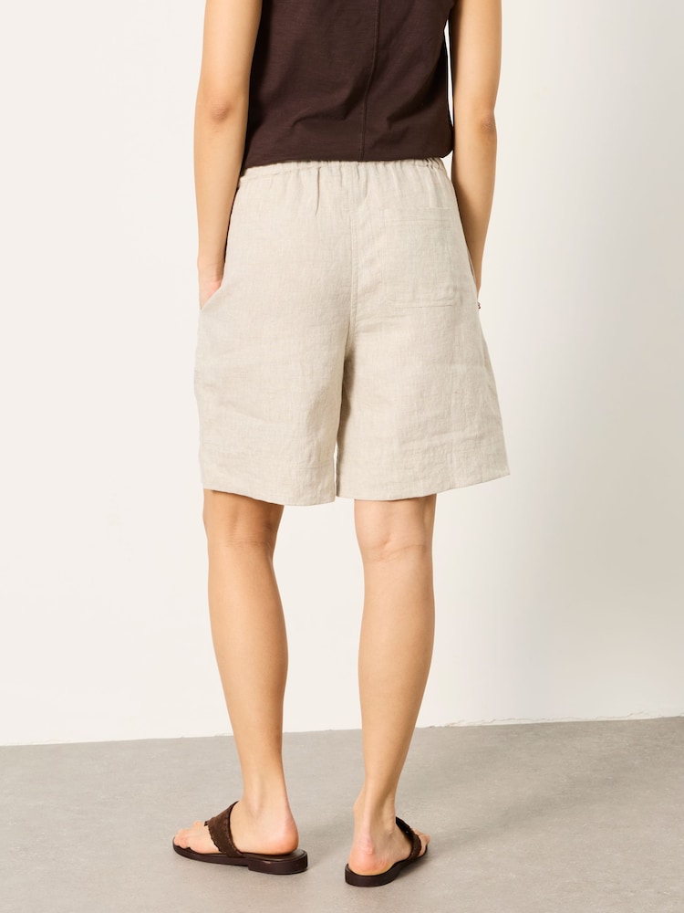 FatFace Amberly Stone Linen Shorts - Image 2 of 6