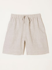 FatFace Amberly Stone Linen Shorts - Image 6 of 6