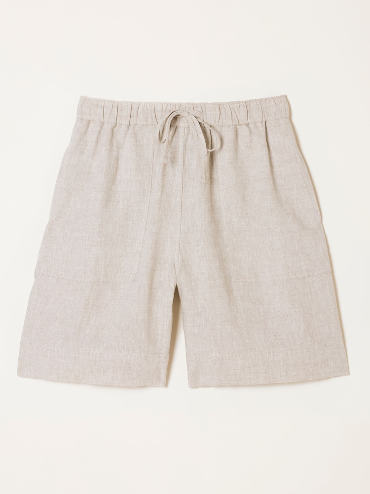 FatFace Amberly Stone Linen Shorts - Image 6 of 6