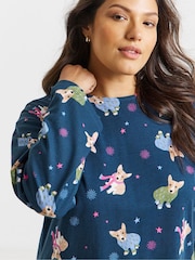 Simply Be Blue Value Pyjamas Set 2 Pack - Image 5 of 5