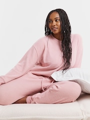 Simply Be Pink Pretty Secrets Brushed Waffle Lounge Pyjamas - Image 2 of 3