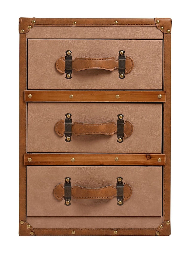 Widdop Tan Harvey Makin 3 Drawer Storage Box - Image 3 of 3 Widdop Tan Harvey Makin 3 Drawer Storage Box - Image 3 of 3