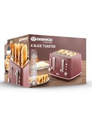 Daewoo Ruby Cascade 4 Slice Toaster - Image 1 of 6