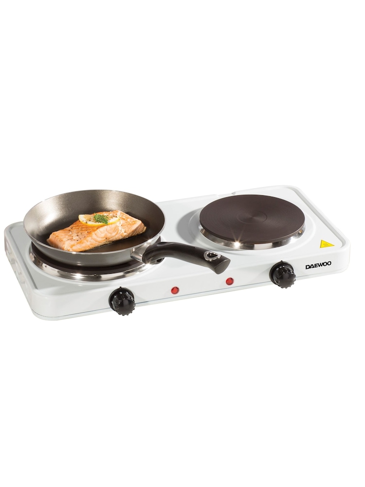 Daewoo White Double Hot Plate 2500W - Image 2 of 2 Daewoo White Double Hot Plate 2500W - Image 2 of 2