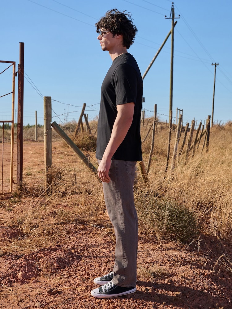 Rust Brown Straight Fit Vintage Wash Denim Jeans - Image 2 of 11