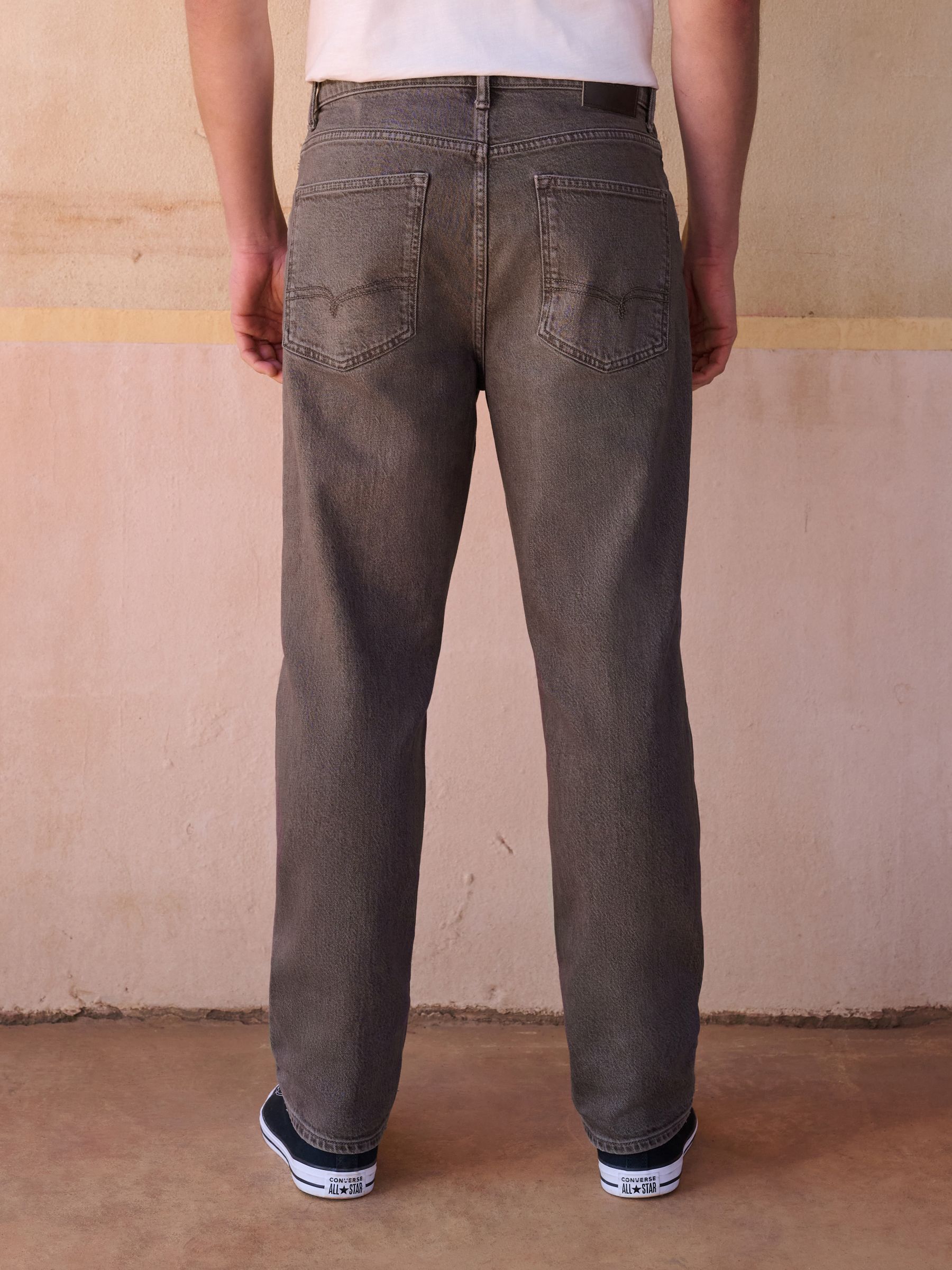 Buy Rust Brown Straight Fit Vintage Wash Denim Jeans from Next USA