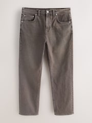 Rust Brown Straight Fit Vintage Wash Denim Jeans - Image 7 of 11